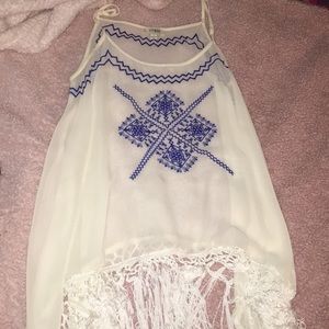 See through throw dress